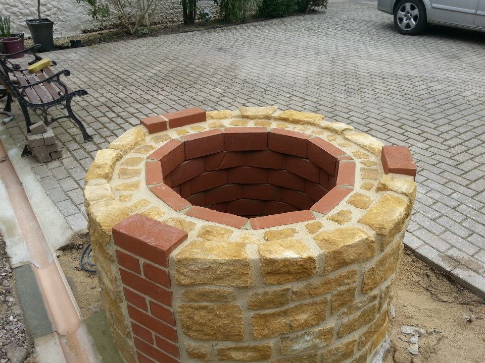 Water Well Built with Brick & Natural Sandstone
